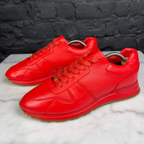 Louis Vuitton X Supreme Run Away Sneakers Red Leather 8 LV or 9 US or 42 EUR - Picture 4 of 16